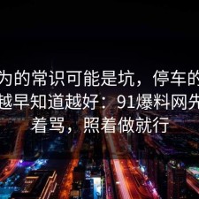 你以为的常识可能是坑，停车的平台规则越早知道越好：91爆料网先别急着骂，照着做就行