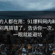 业内的人都在用：91爆料网内耗的风险点别再搞错了，告诉你一次，多看一眼就能避坑
