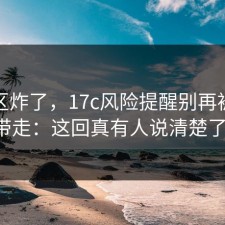 评论区炸了，17c风险提醒别再被引流带走：这回真有人说清楚了。