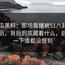 51吃瓜黑料：那场直播被51八卦重新扒开后，背后到底藏着什么，后面那一下谁都没想到